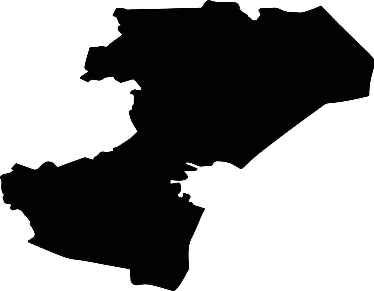 Kamyshinsky District Russia silhouette map vector