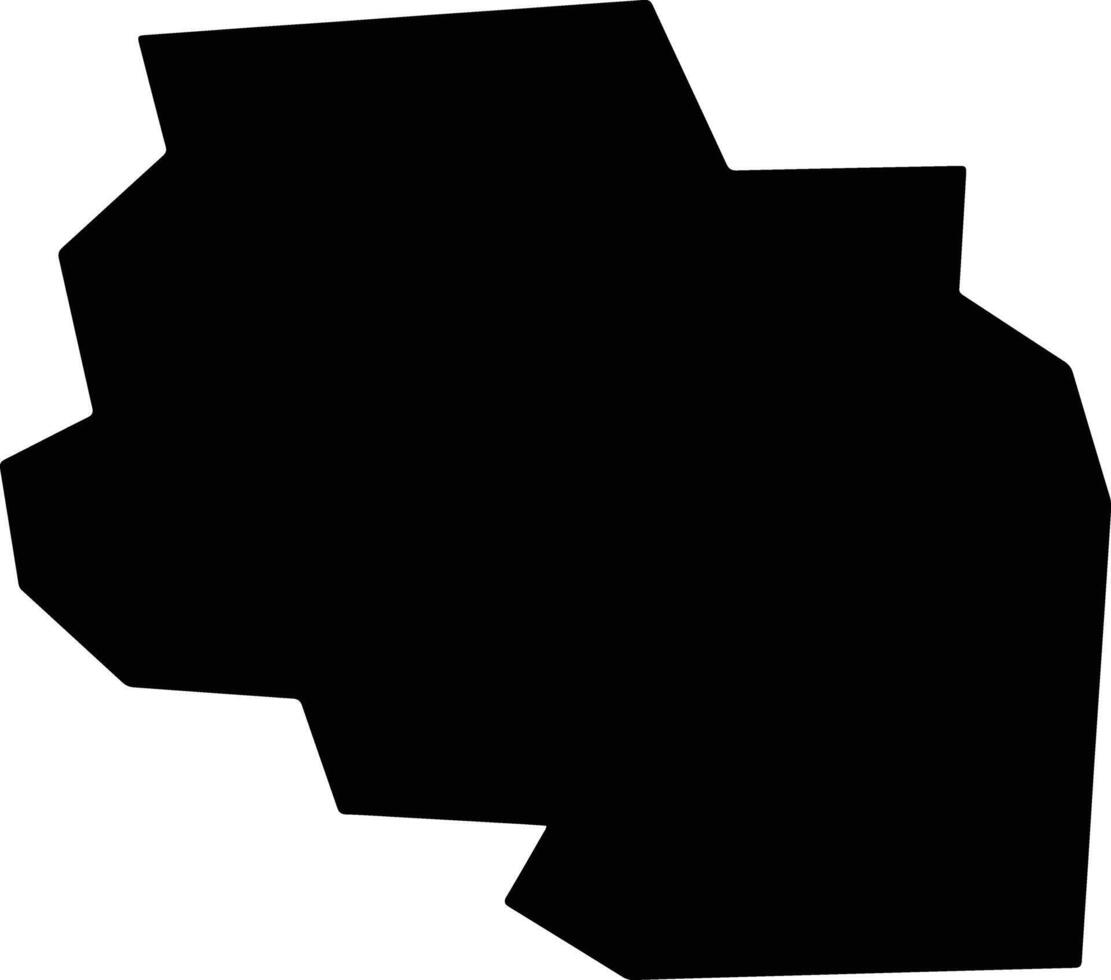 Kamystinskiy Kazakhstan silhouette map vector