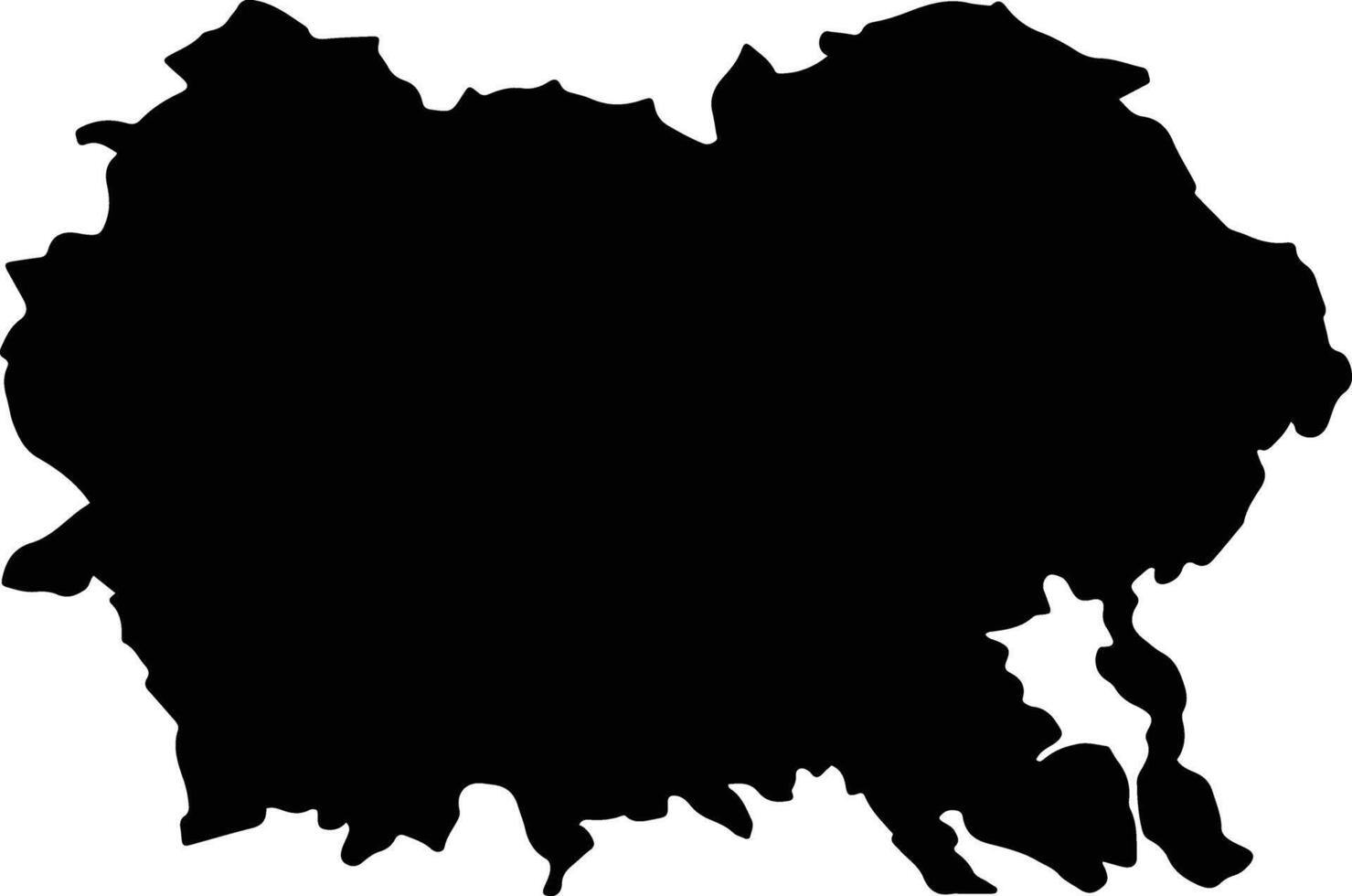 Kamyzyaksky District Russia silhouette map vector