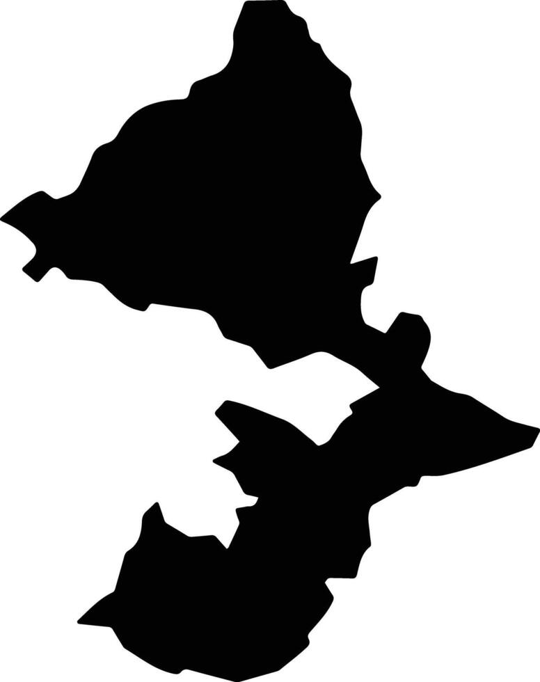 Kanana Lesotho silhouette map vector