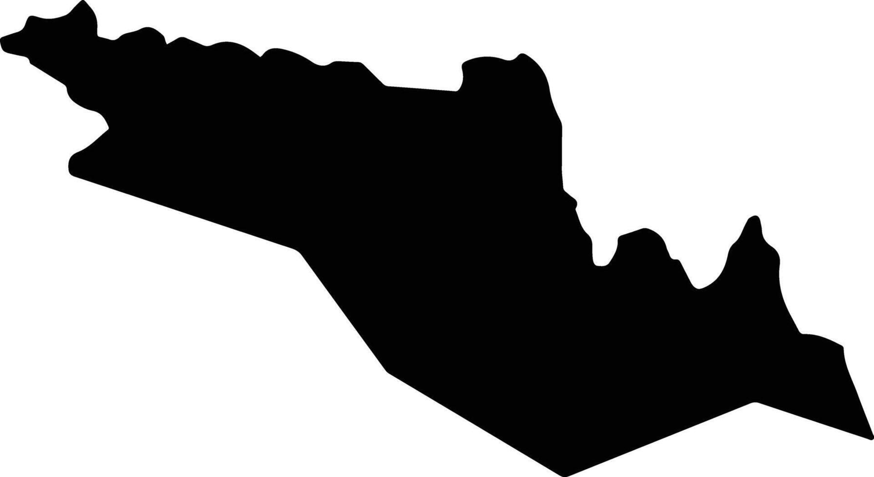 Kandep District Papua New Guinea silhouette map vector