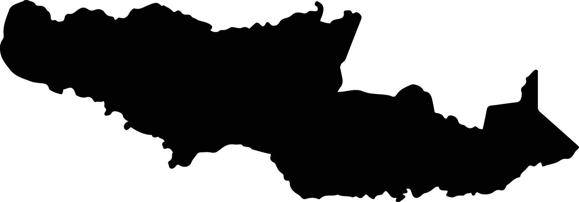 Kandrian Gloucester District Papua New Guinea silhouette map vector