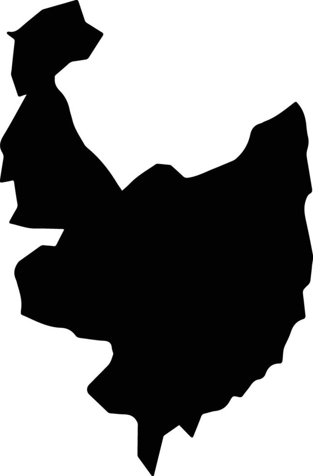 Kanduyi Kenya silhouette map vector