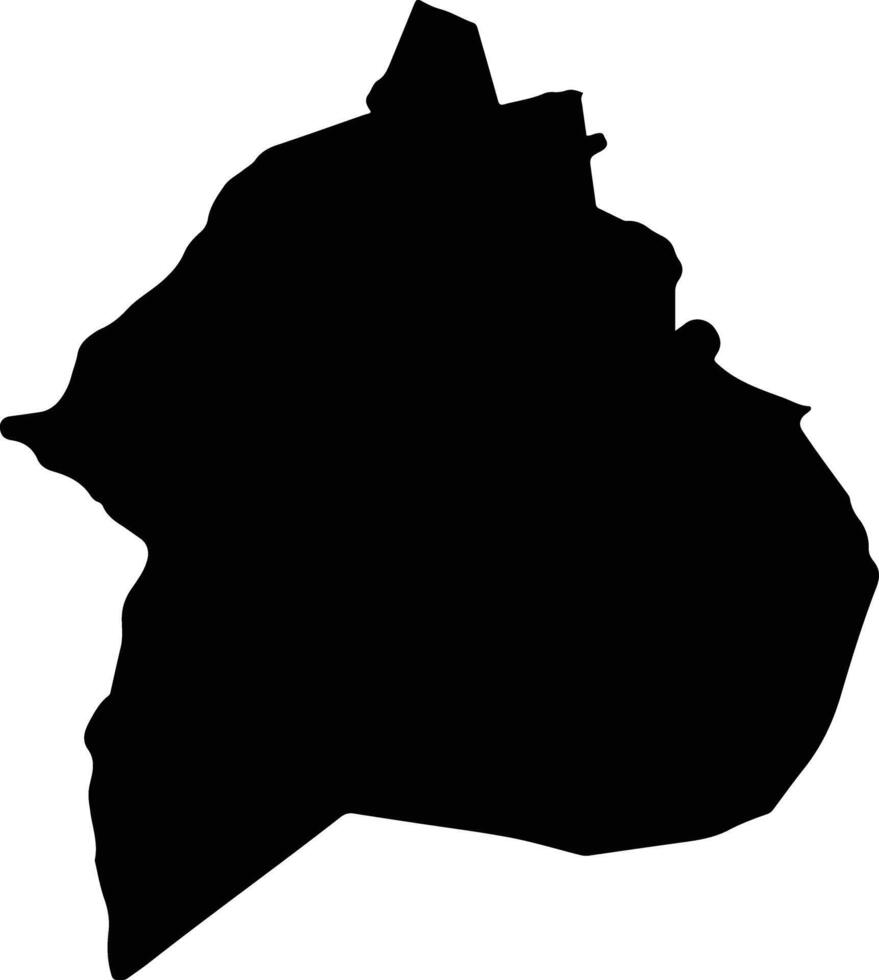 Kanel Senegal silhouette map vector