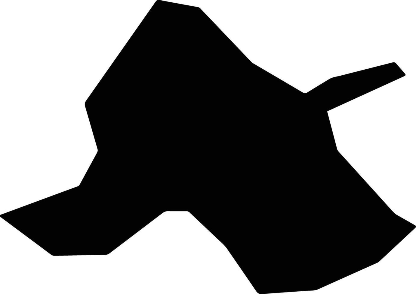Kanggye City North Korea silhouette map vector