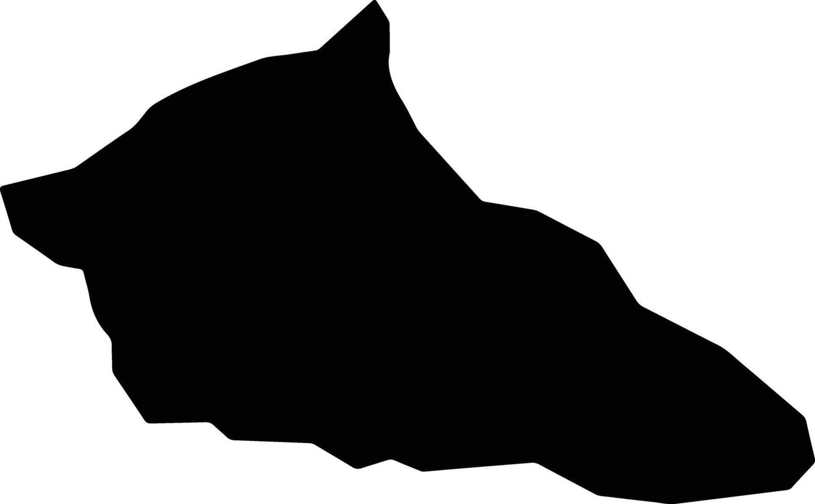 Kanglung Bhutan silhouette map vector