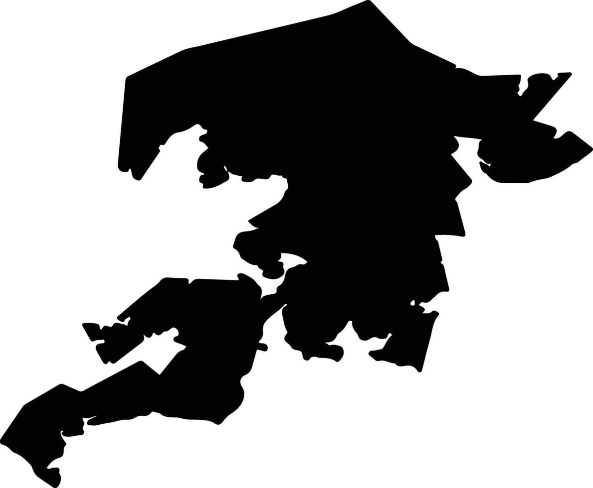 Kangryong North Korea silhouette map vector