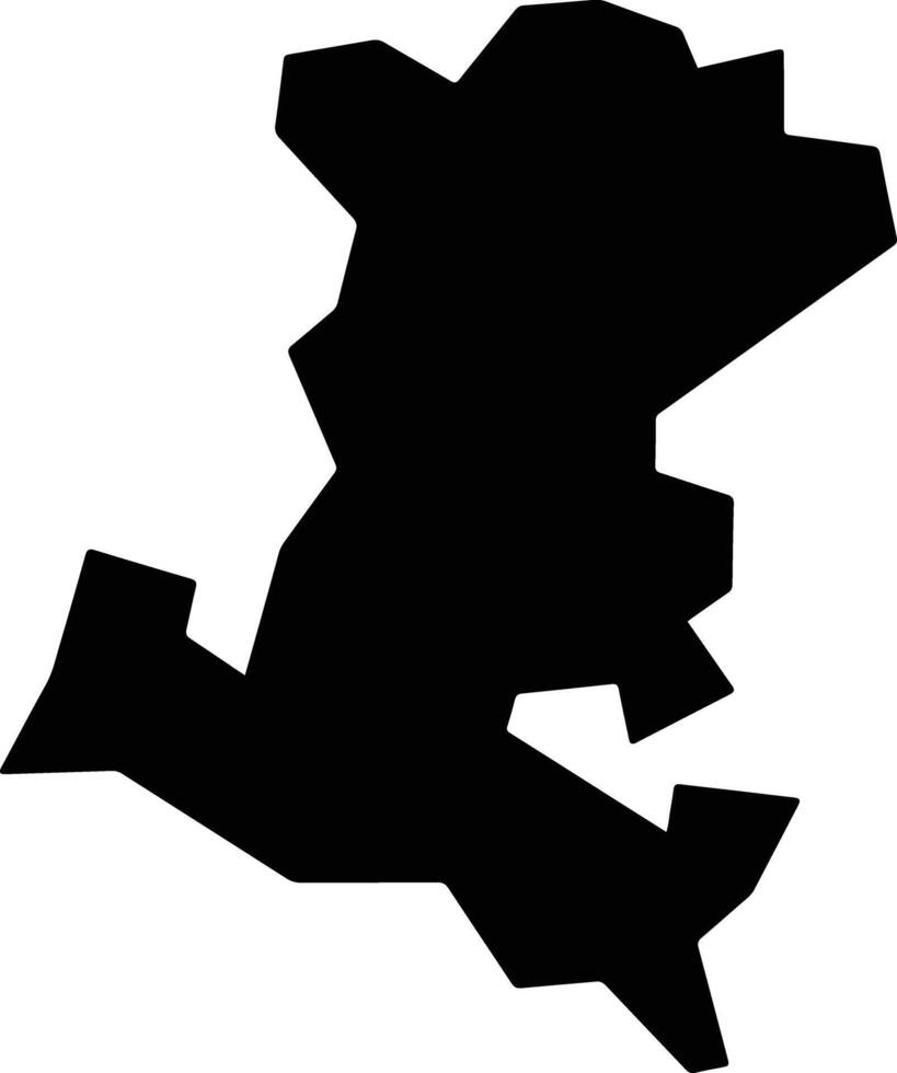 Kankia Nigeria silhouette map vector