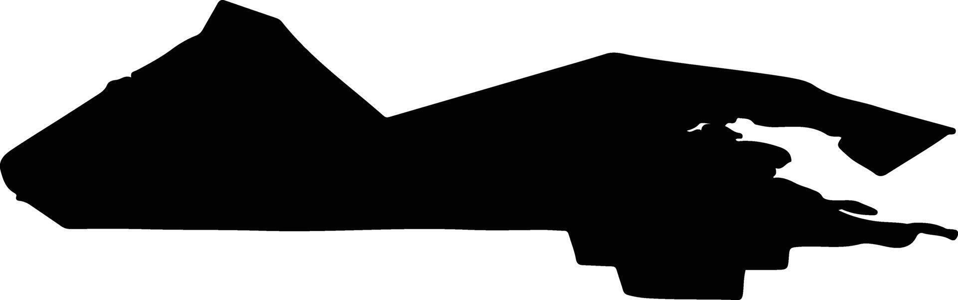Kantalahti District Russia silhouette map vector