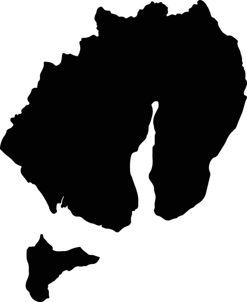 Kantang Thailand silhouette map vector
