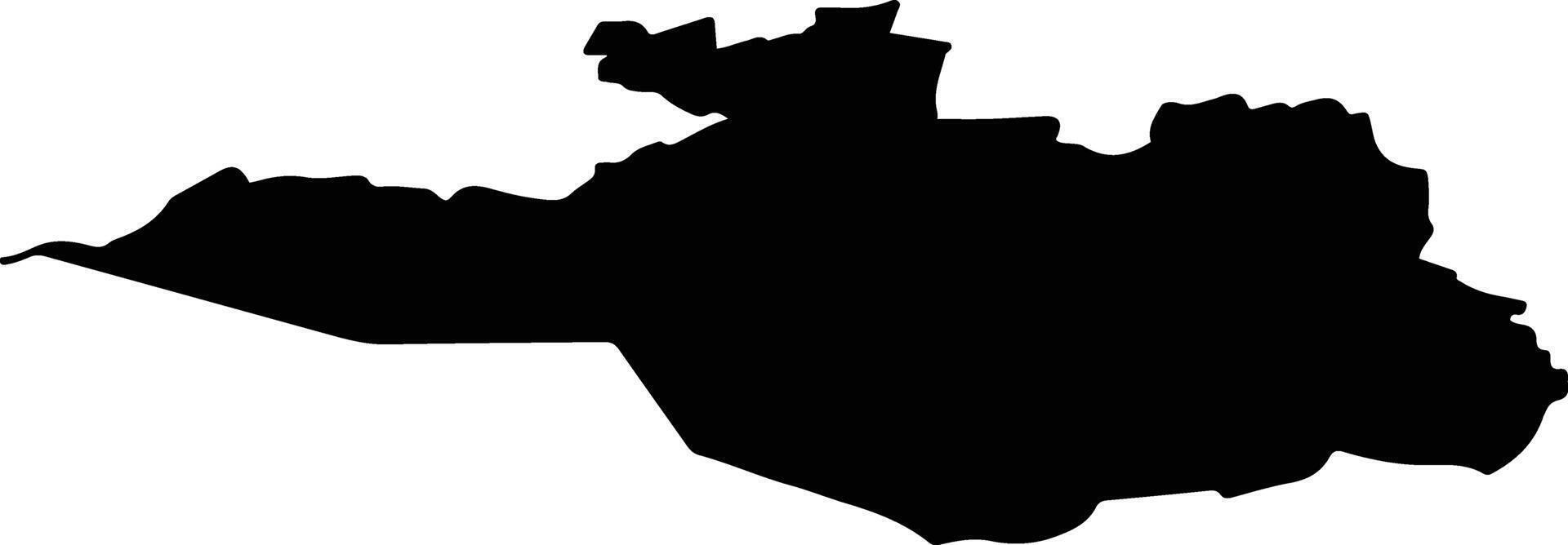 Kantemirovsky District Russia silhouette map vector