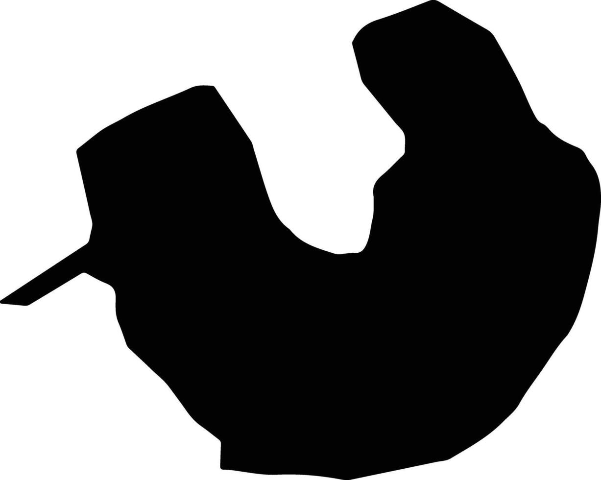 Kantora Gambia silhouette map vector