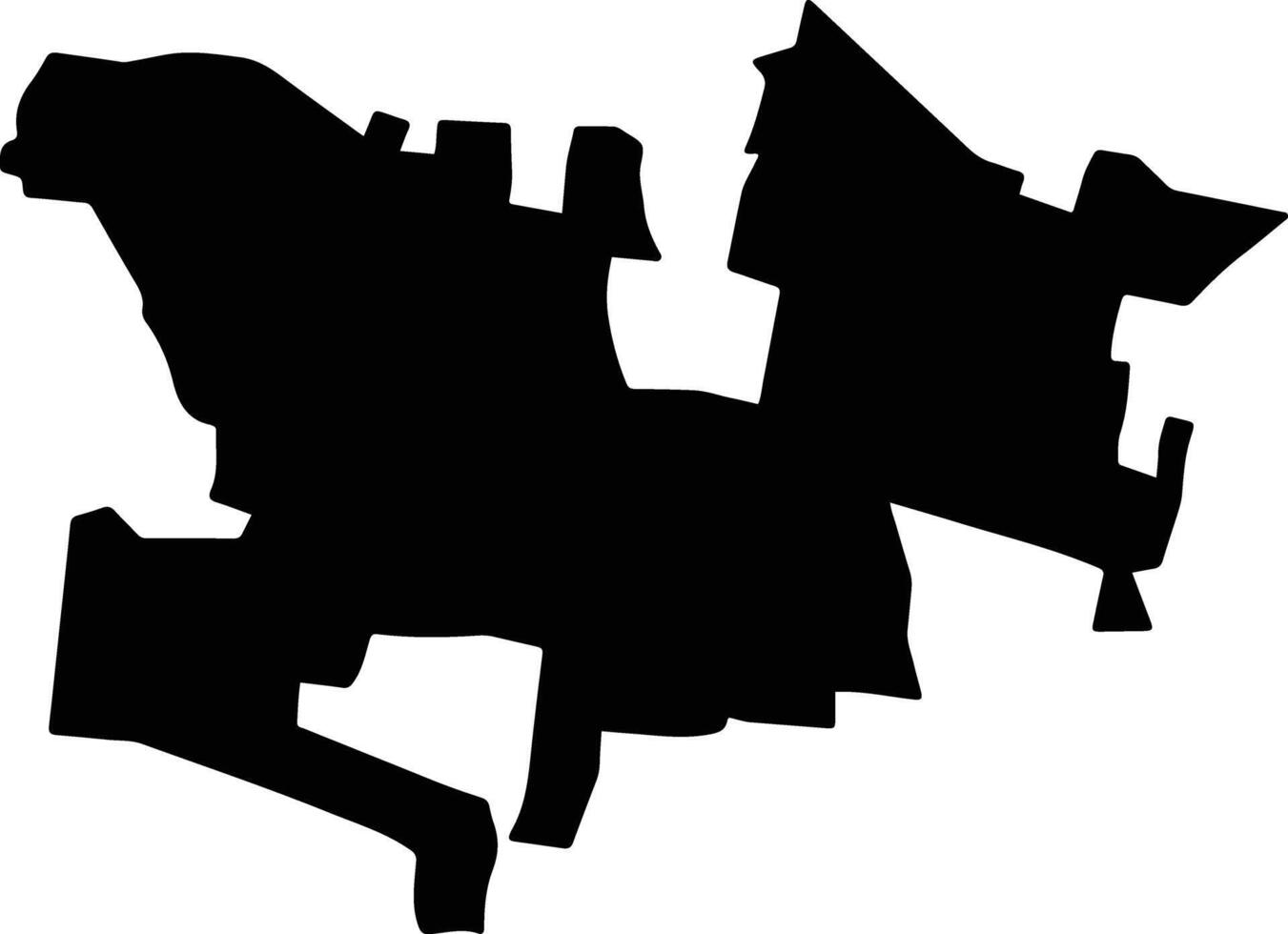 Kantunil Mexico silhouette map vector