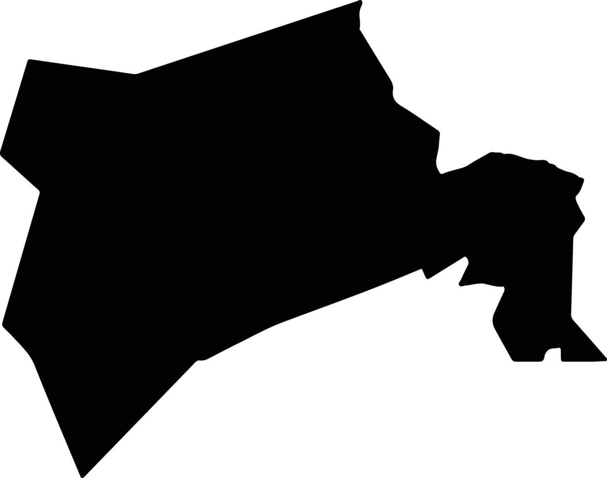 Kapoeta East South Sudan silhouette map vector