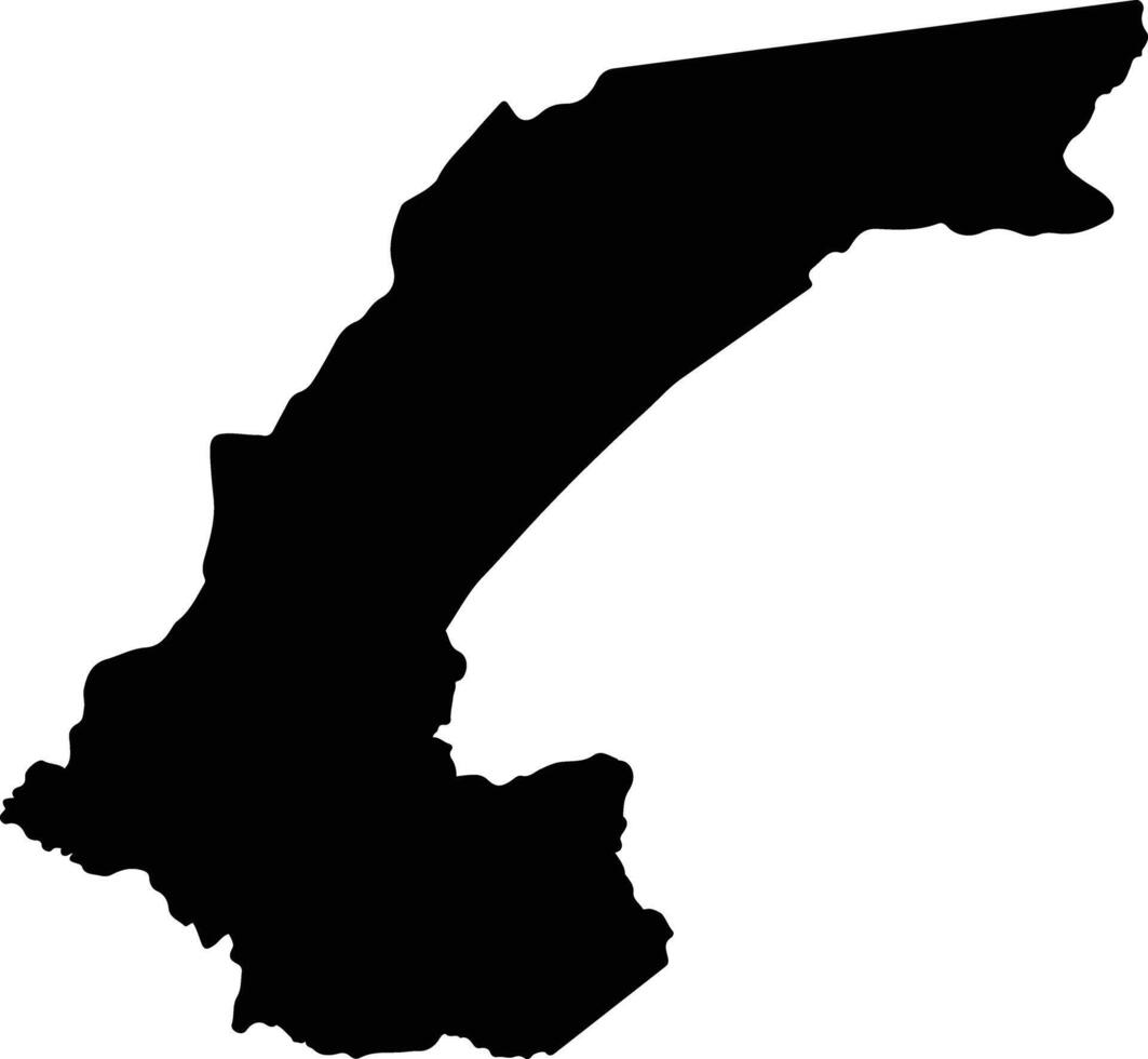 Kaputa Zambia silhouette map vector