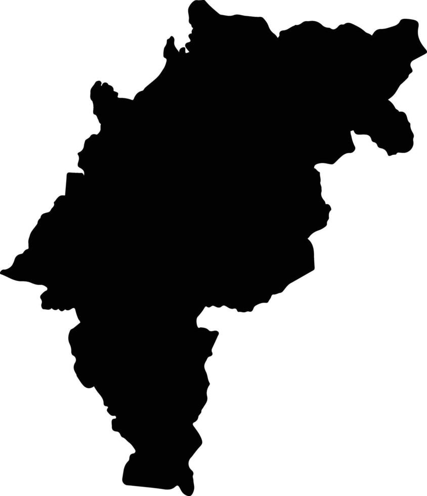 Karaga Ghana silhouette map vector