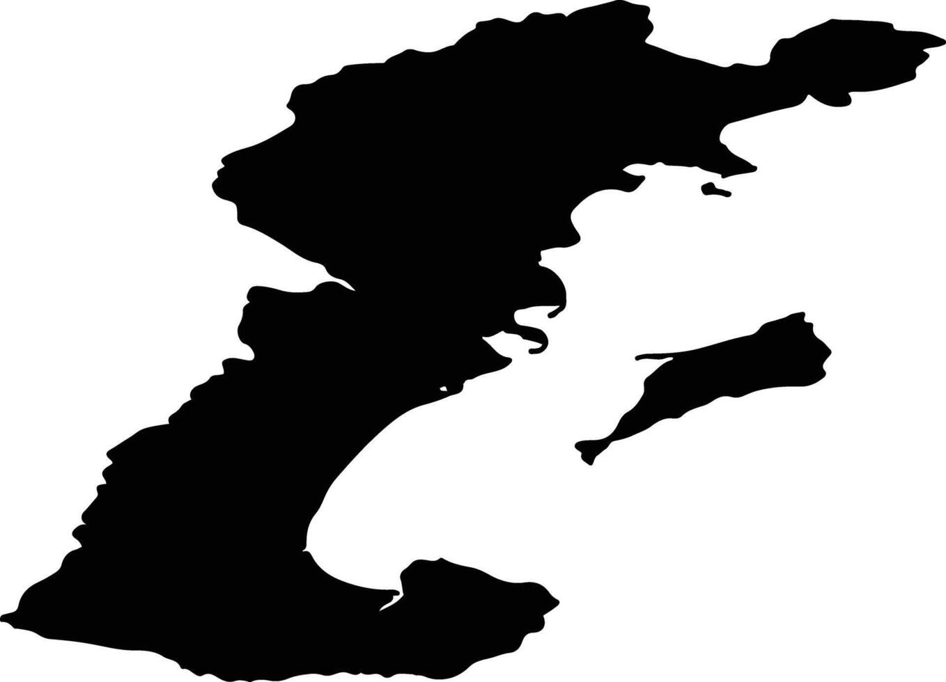 Karaginsky District Russia silhouette map vector