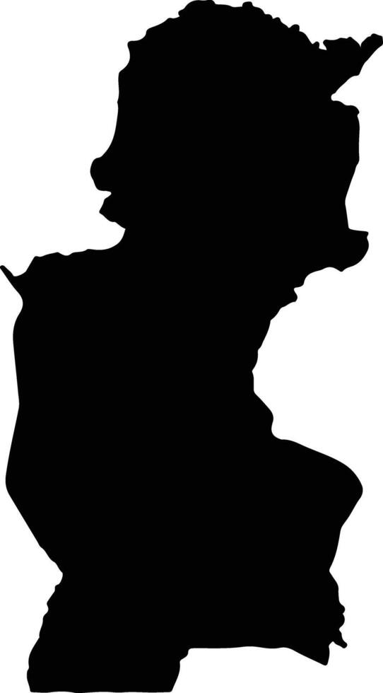 Karagwe Tanzania silhouette map vector