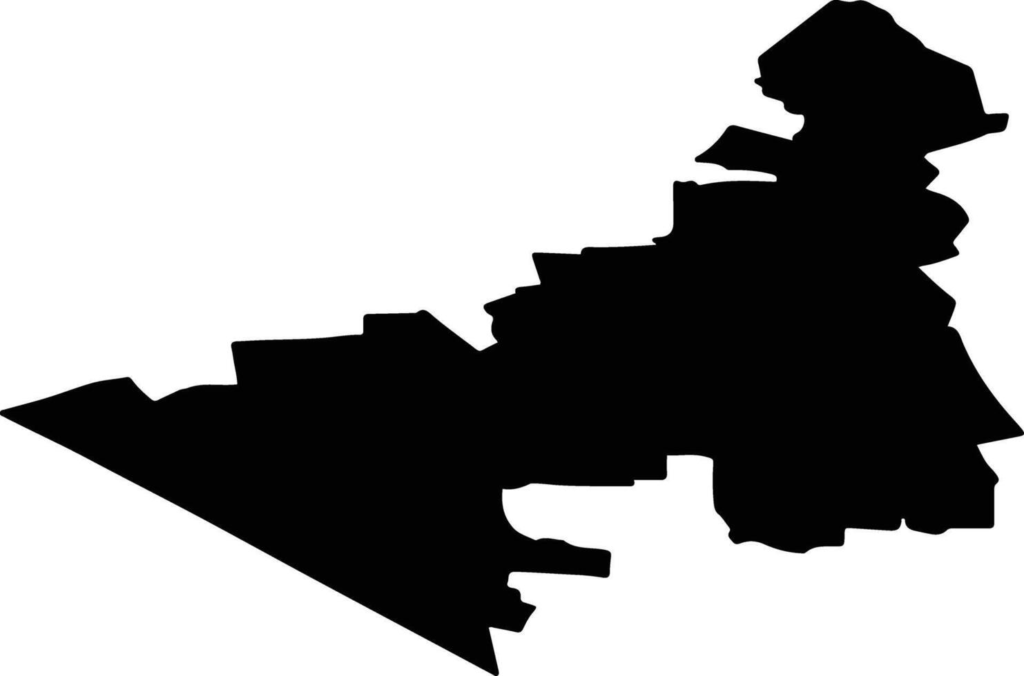 Karasuksky District Russia silhouette map vector