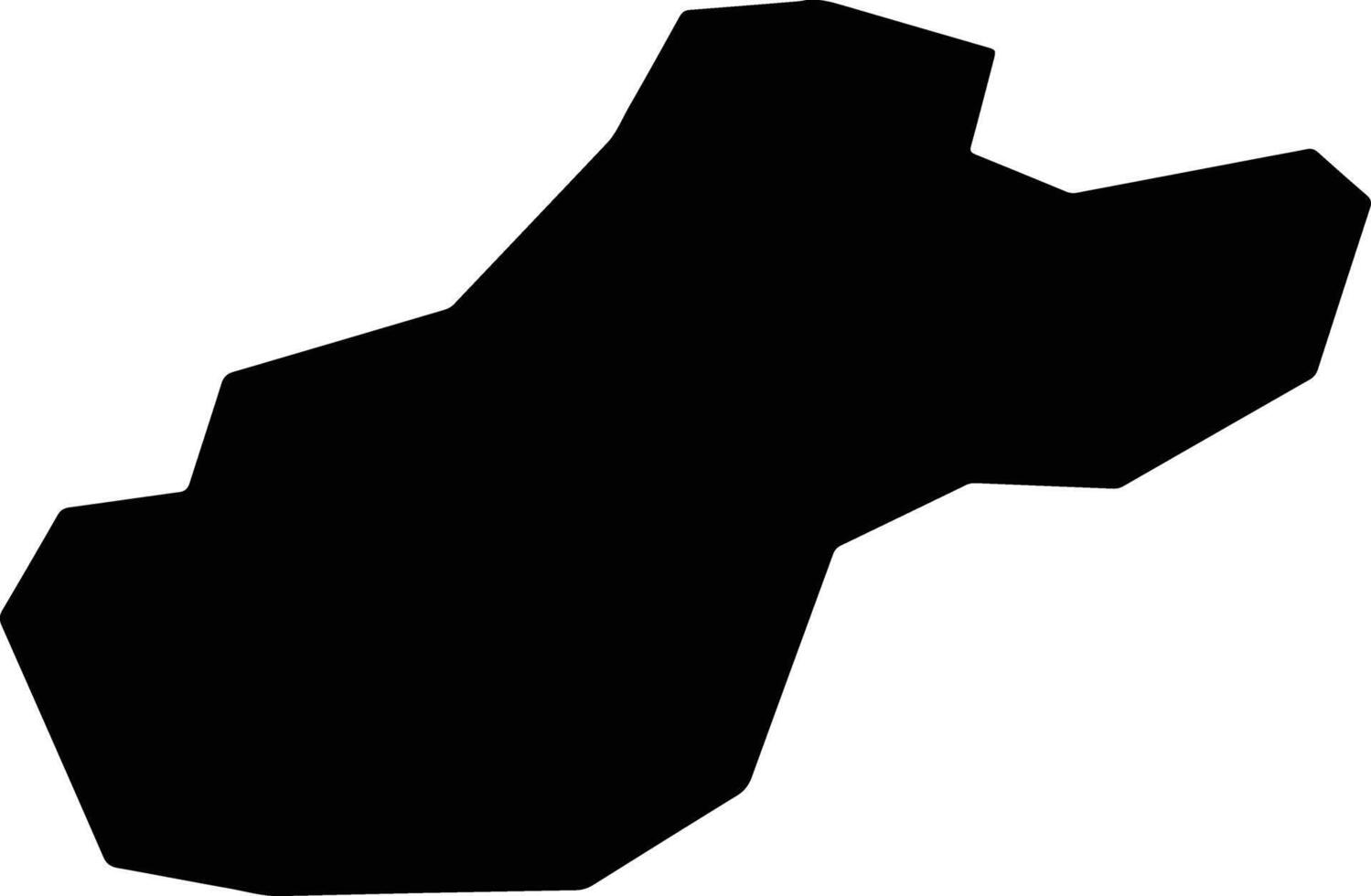 Karatobinskiy Kazakhstan silhouette map vector