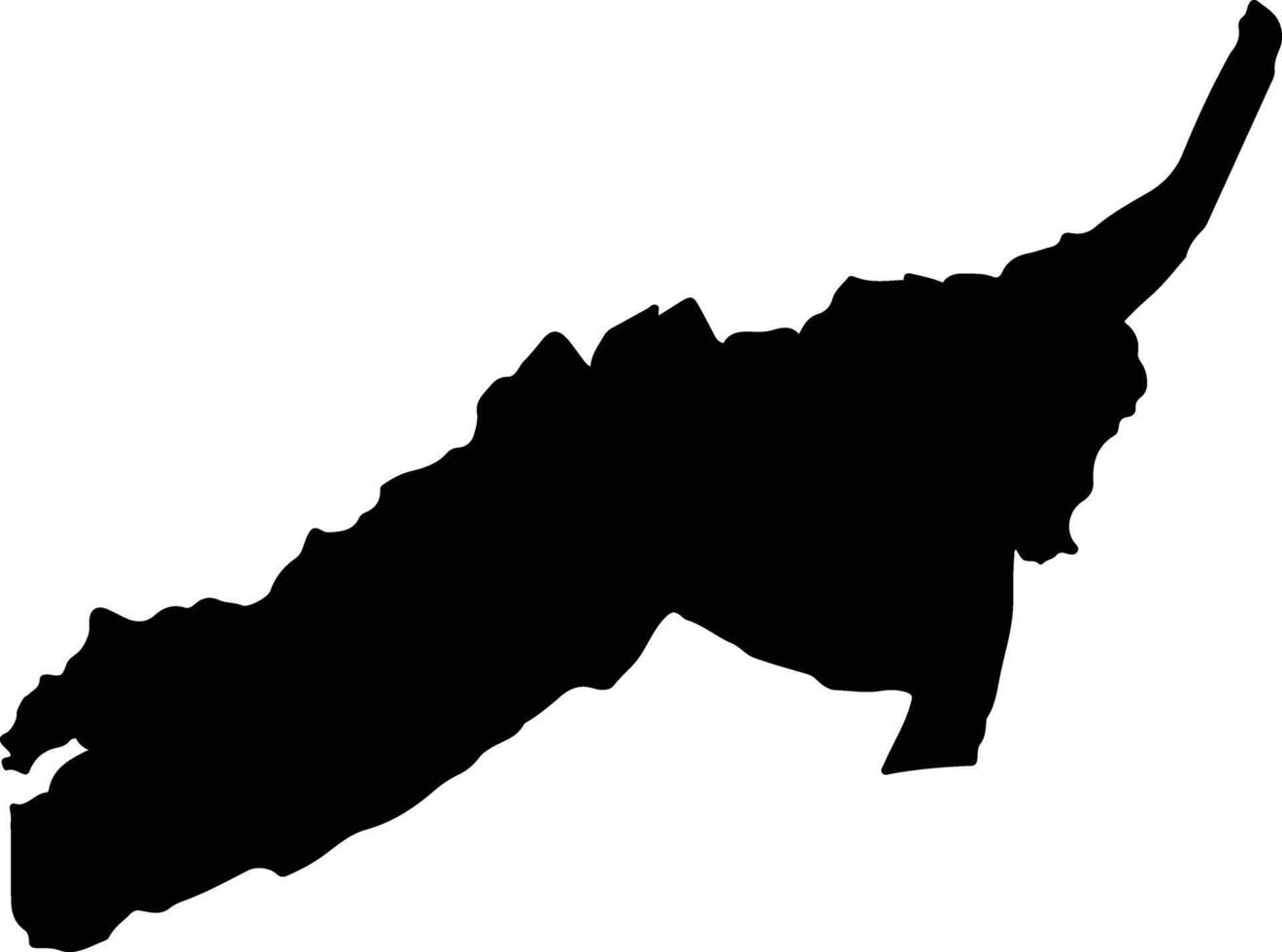 Karatu Tanzania silhouette map vector