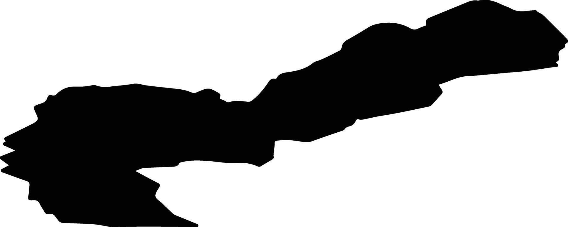 Kargasok region Russia silhouette map vector