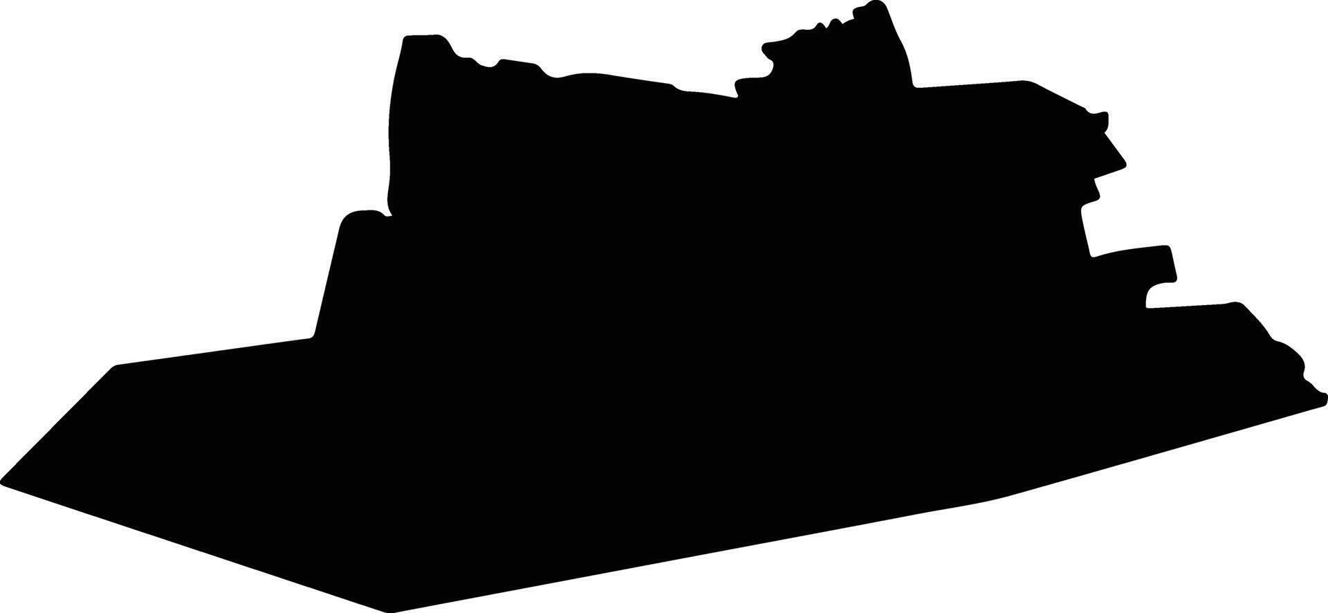 Kargalinskiy Kazakhstan silhouette map vector