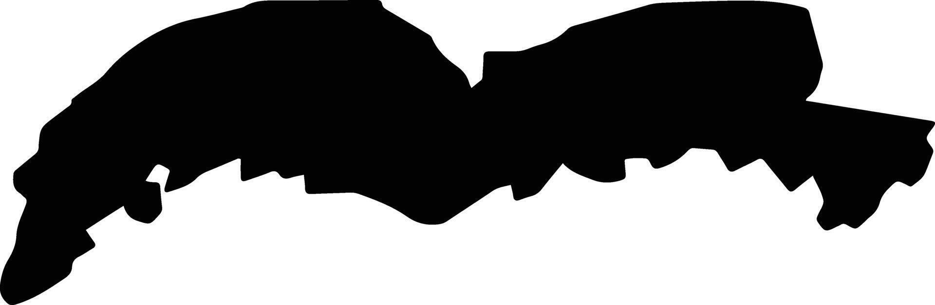 Kariba Urban Zimbabwe silhouette map vector