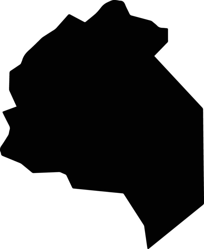 Karoi Zimbabwe silhouette map vector