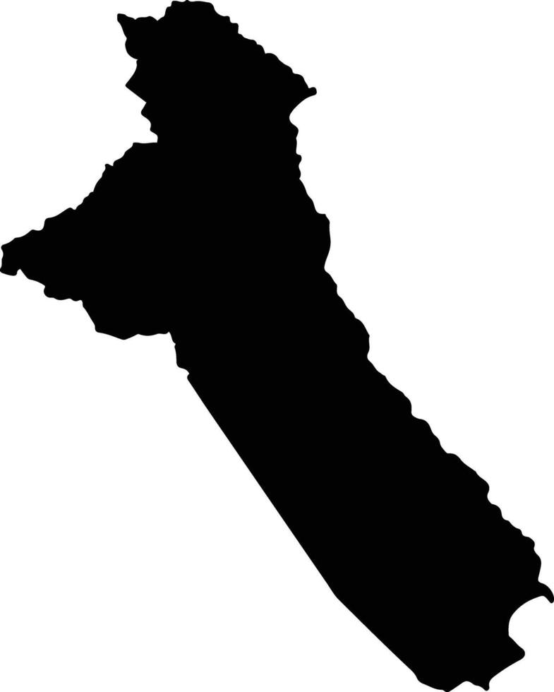 Karonga Malawi silhouette map vector