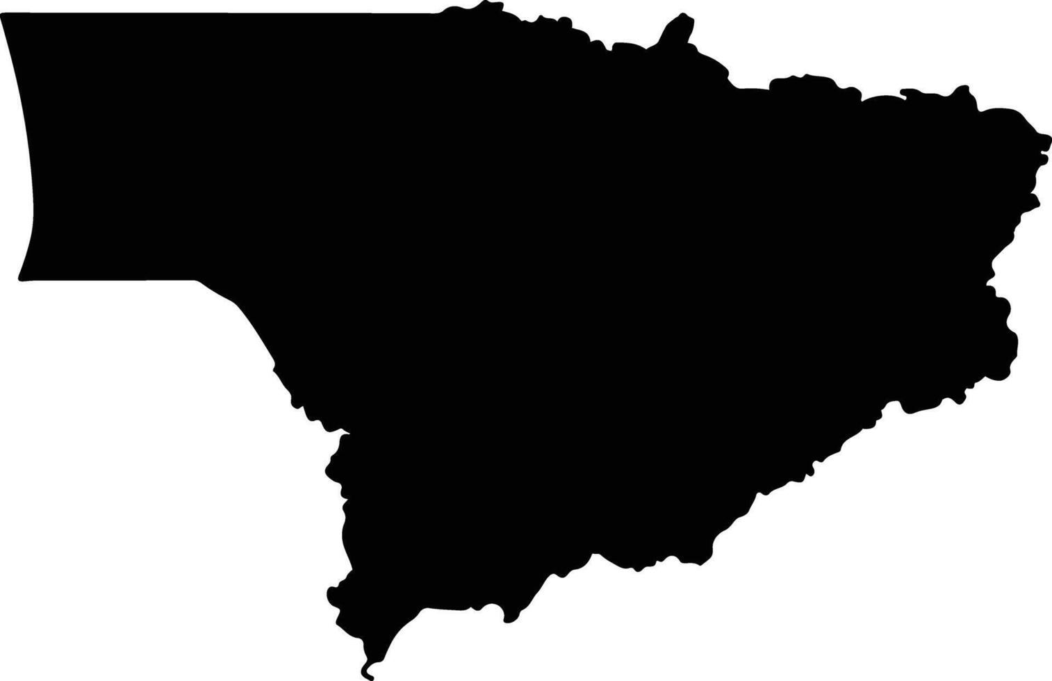 Karongi Rwanda silhouette map vector