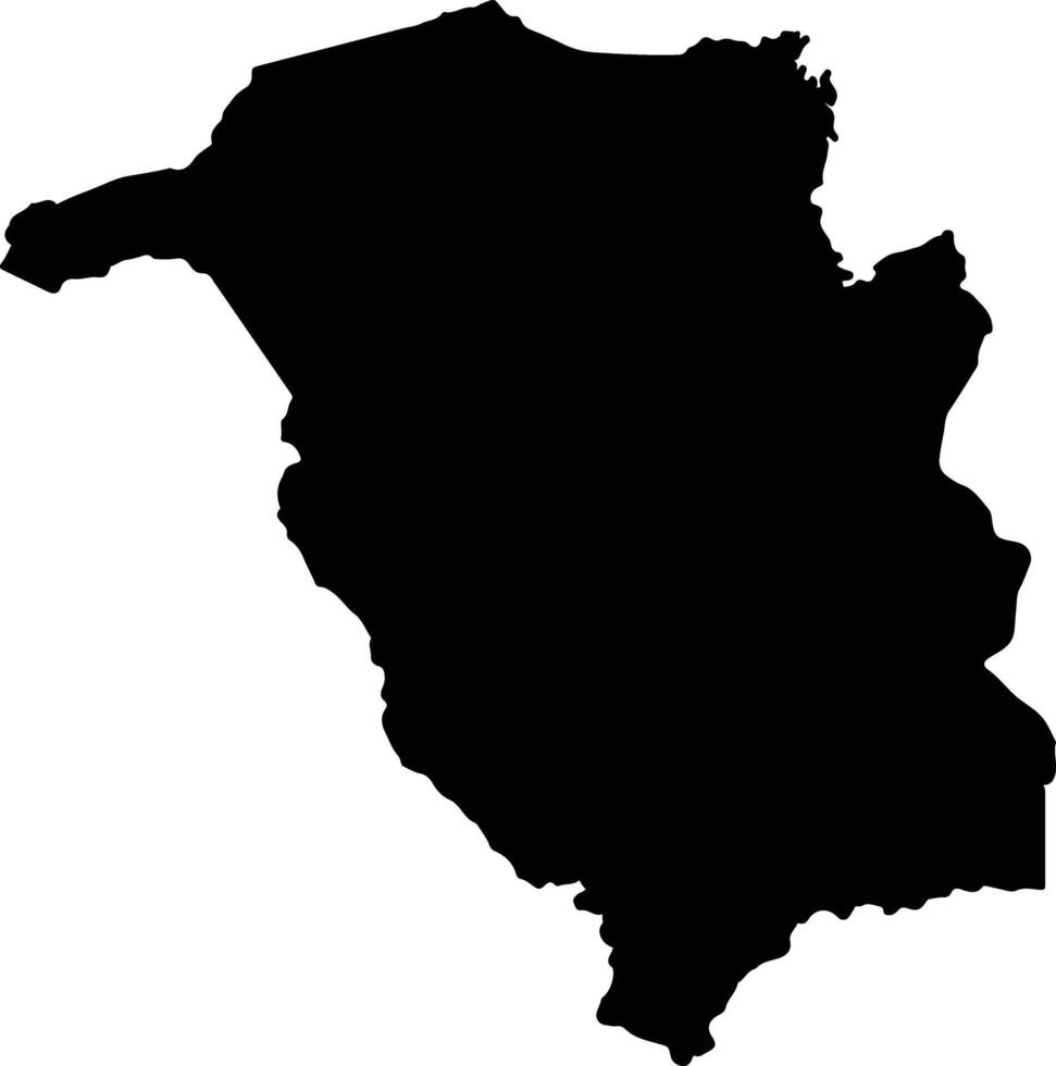 Kasempa Zambia silhouette map vector