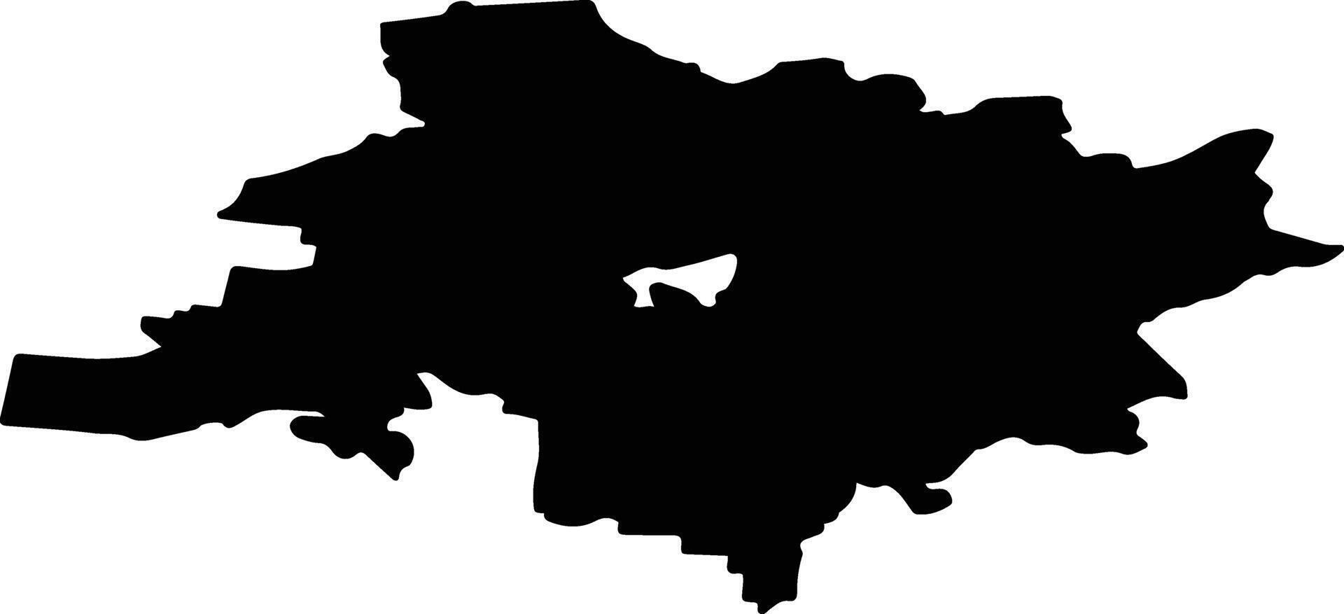 Kasimovsky District Russia silhouette map vector