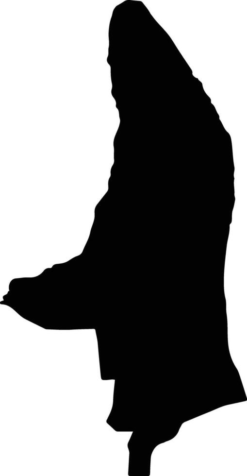 Kaskazini A Tanzania silhouette map vector