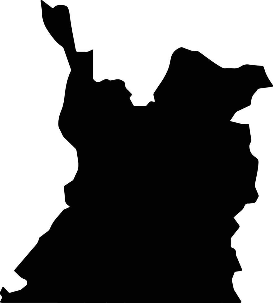 Kasongo Democratic Republic silhouette map vector