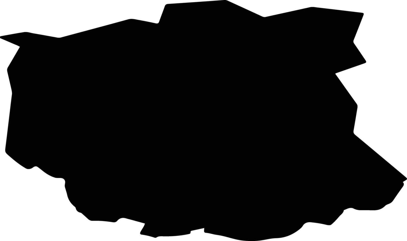 Kastsyukovichy Belarus silhouette map vector