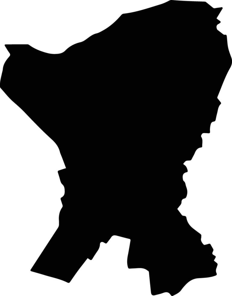 Katako Kombe Democratic Republic silhouette map vector