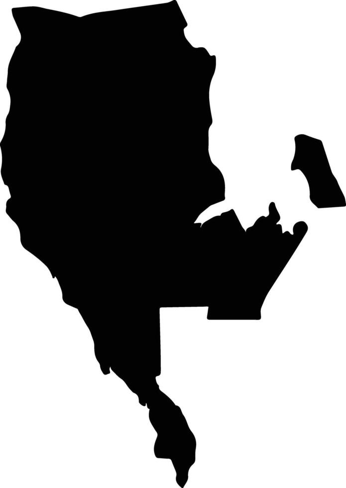 Kati Tanzania silhouette map vector