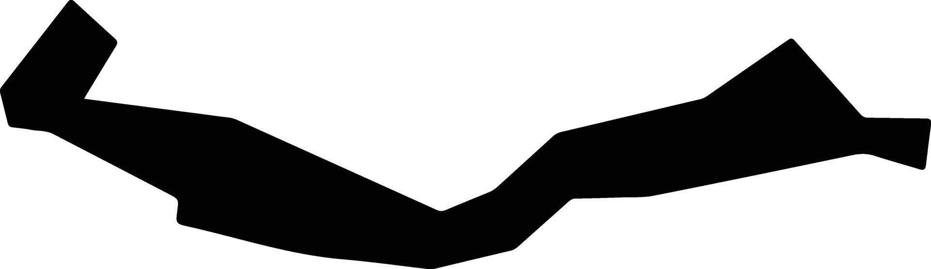 Kato Arodes Cyprus silhouette map vector