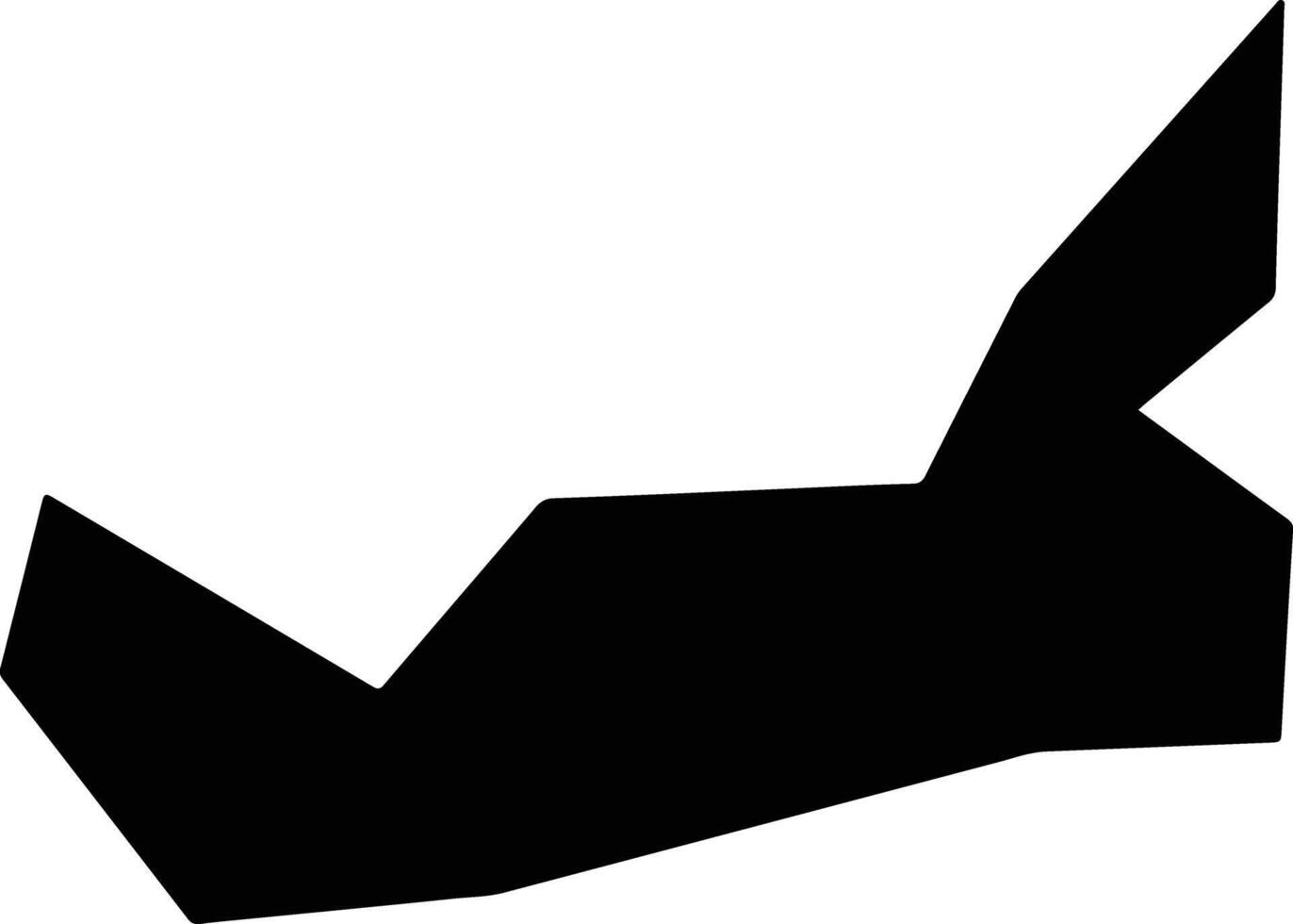 Kato Platres Cyprus silhouette map vector