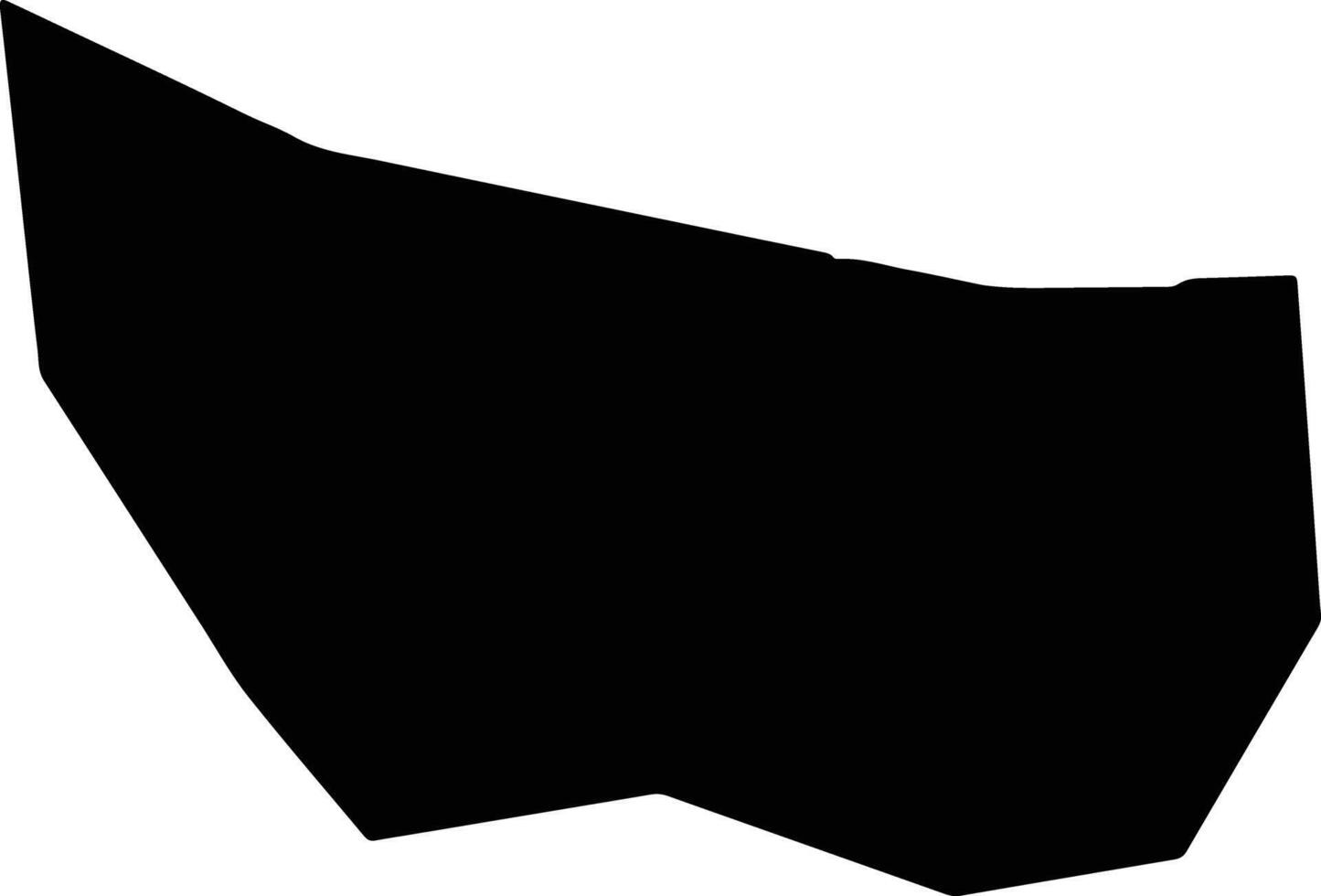 Kato Pyrgos Cyprus silhouette map vector