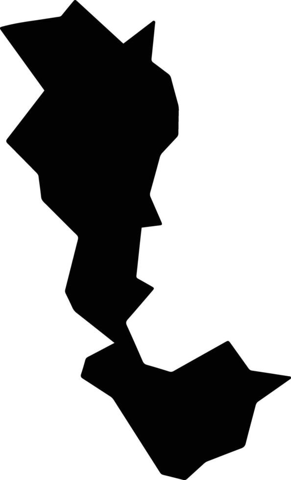 Katsuragi Japan silhouette map vector