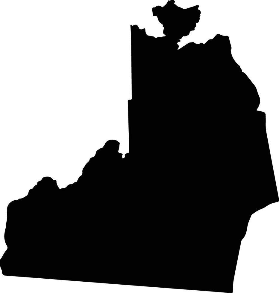 Katuete Paraguay silhouette map vector