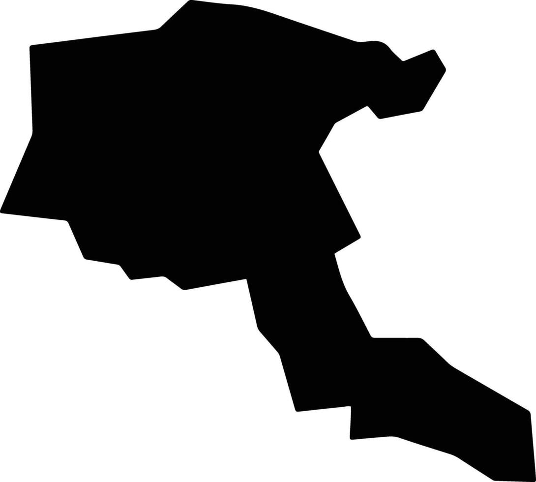 Kaura Namoda Nigeria silhouette map vector