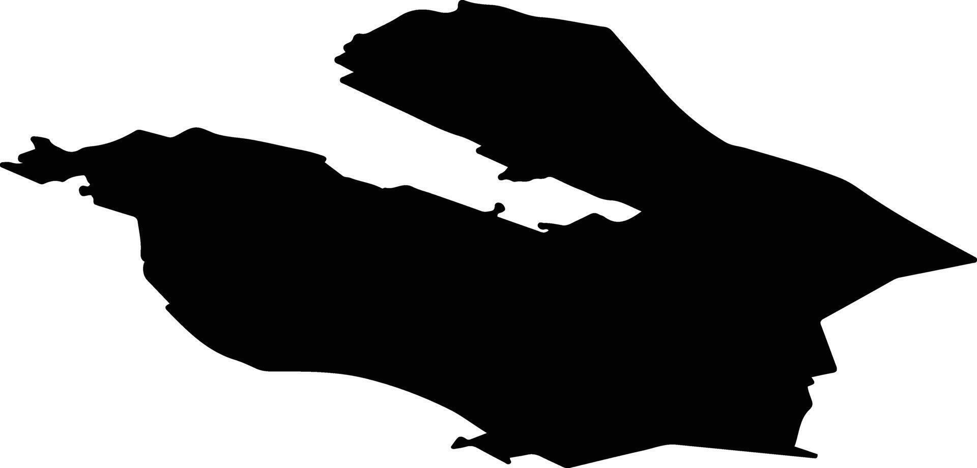 Kaustisen seutukunta Finland silhouette map vector
