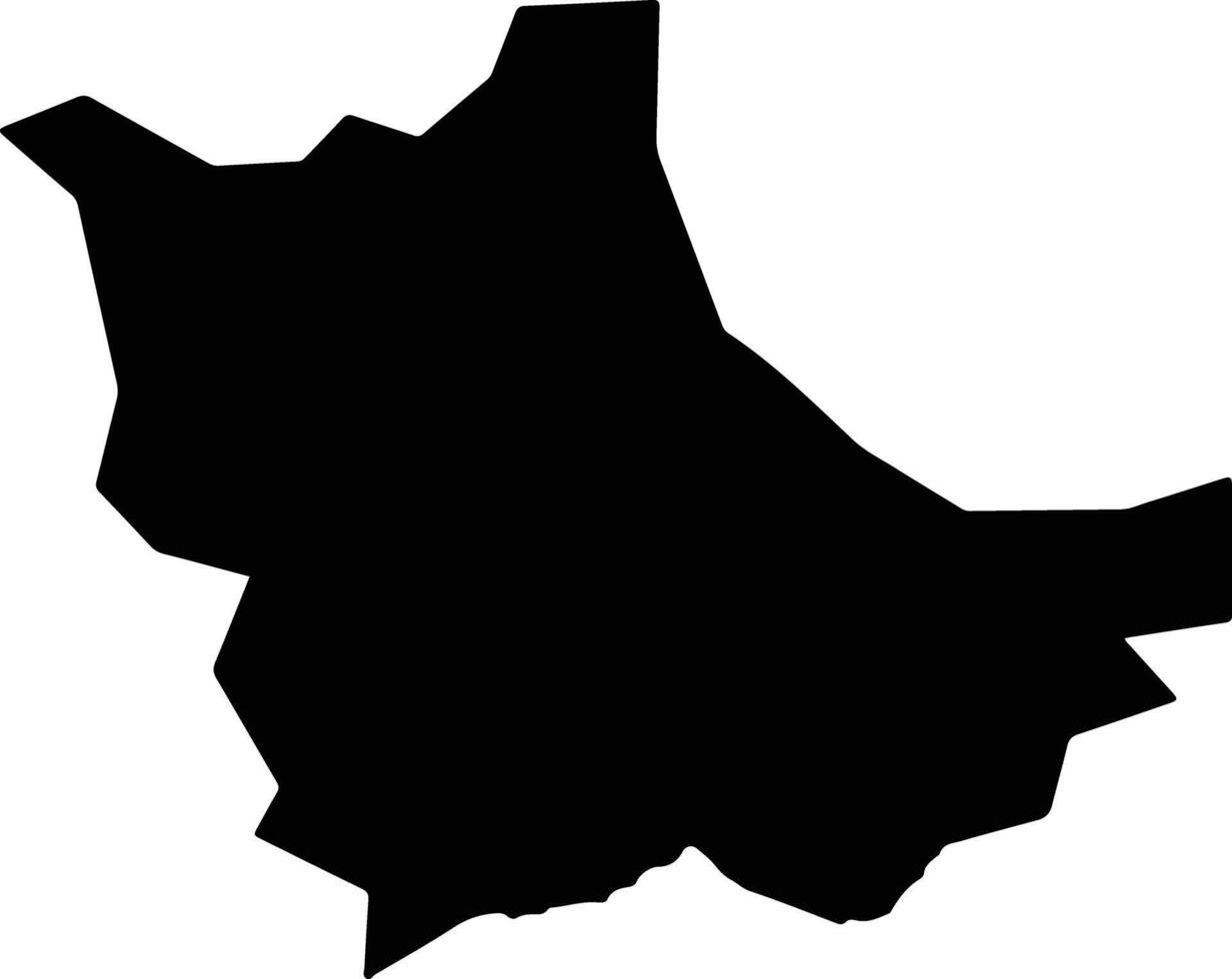Kavadartsi North Macedonia silhouette map vector