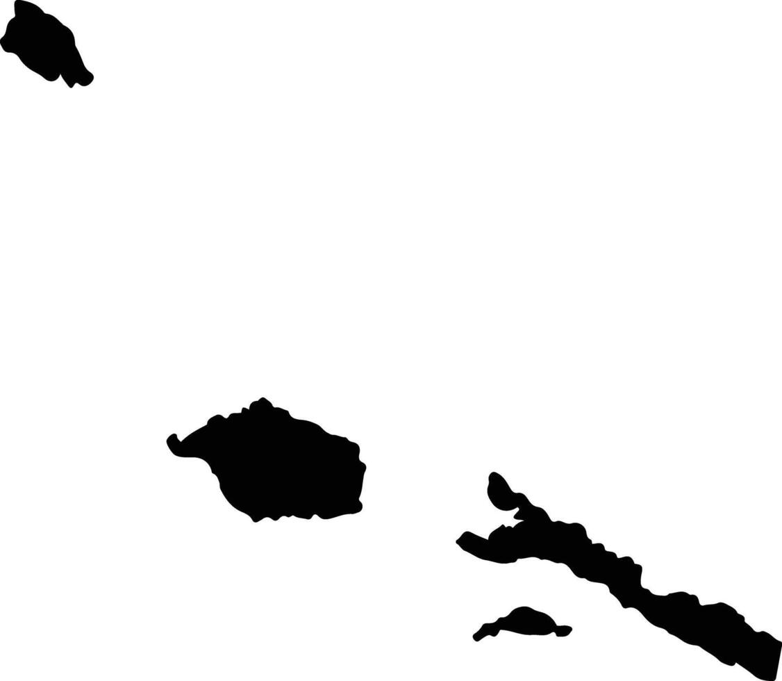 Kavieng District Papua New Guinea silhouette map vector