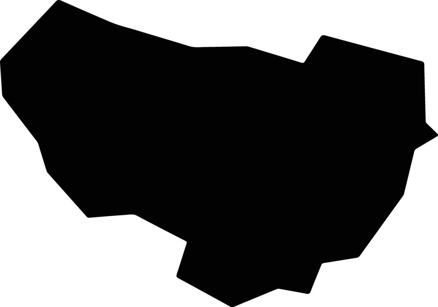 Kawauchi Japan silhouette map vector
