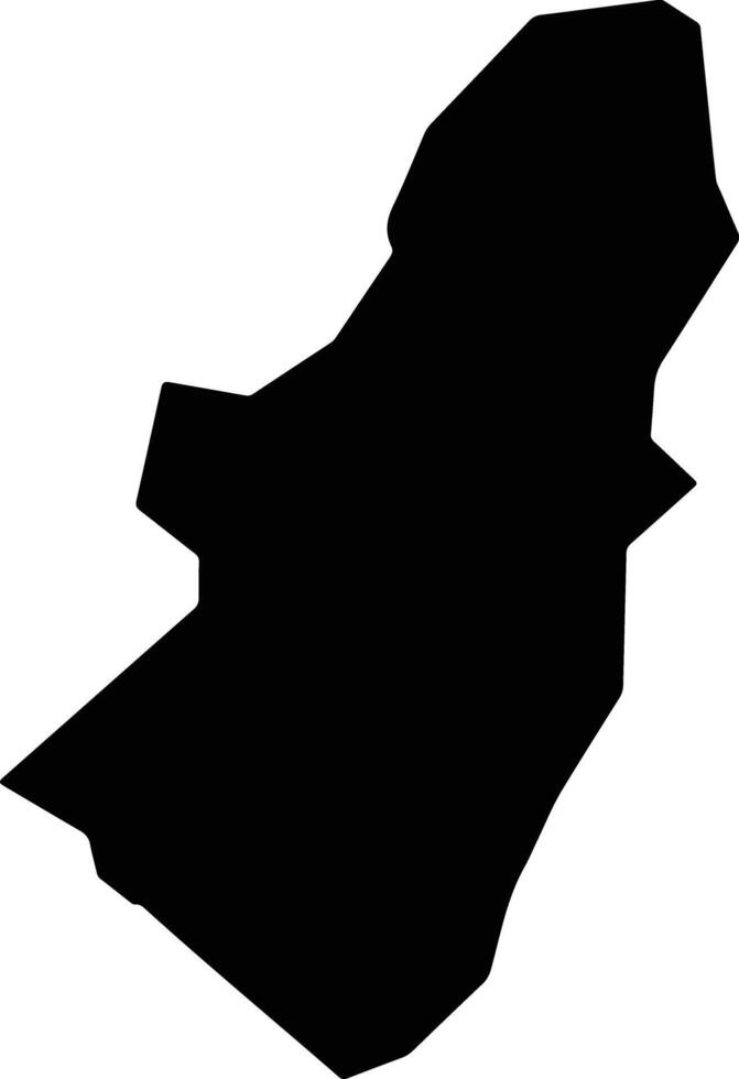 Kazalinskiy Kazakhstan silhouette map vector