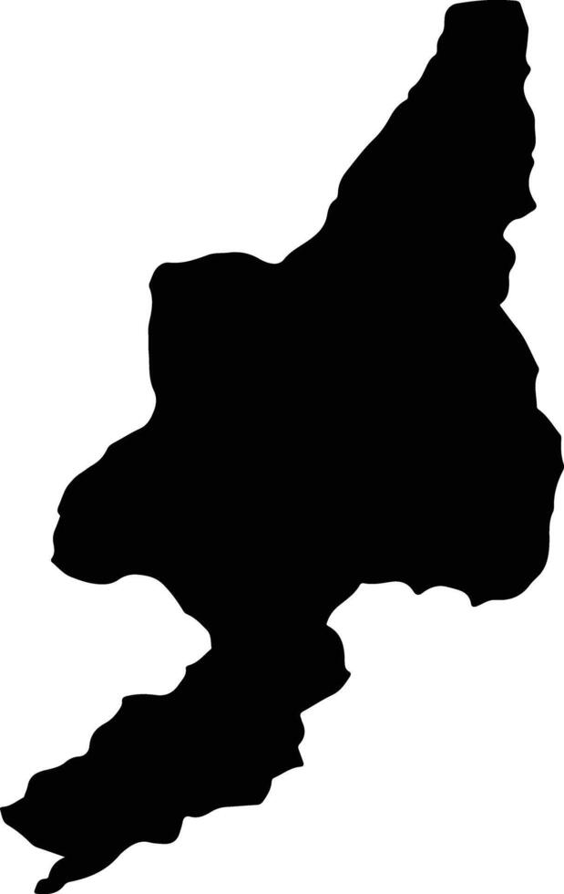 Kazhi Bhutan silhouette map vector